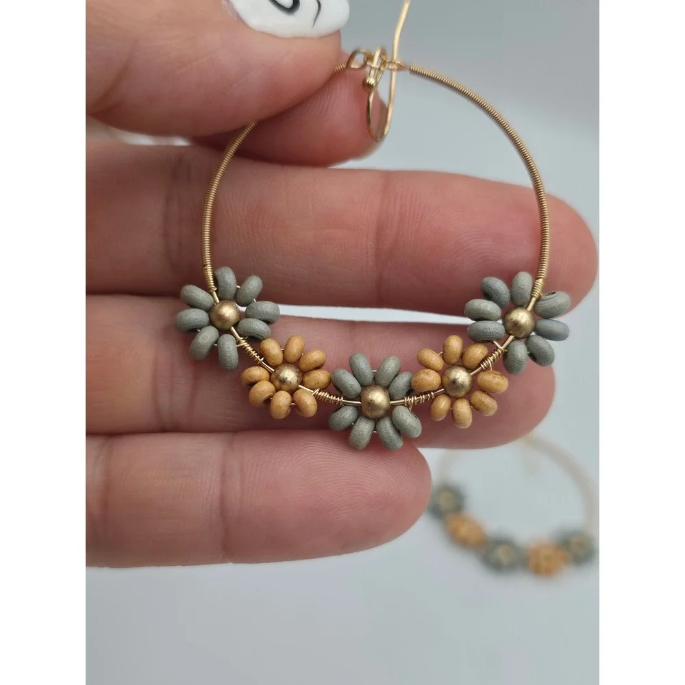 Unbranded Statement Earring Bundle Womens OS Multicolor Excellent Floral Raffia‎